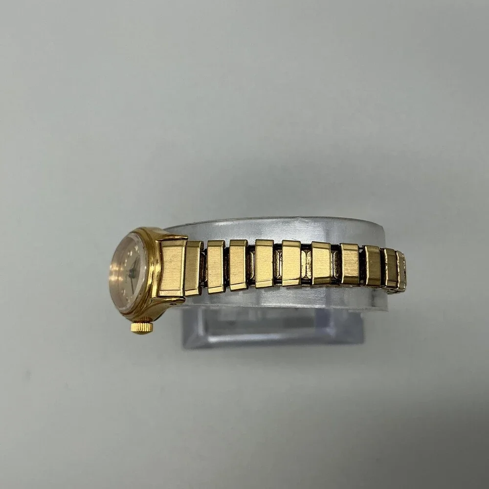 Vintage Timex Cavatina Womens Watch 18mm Gold tone Oval Dial New Battery